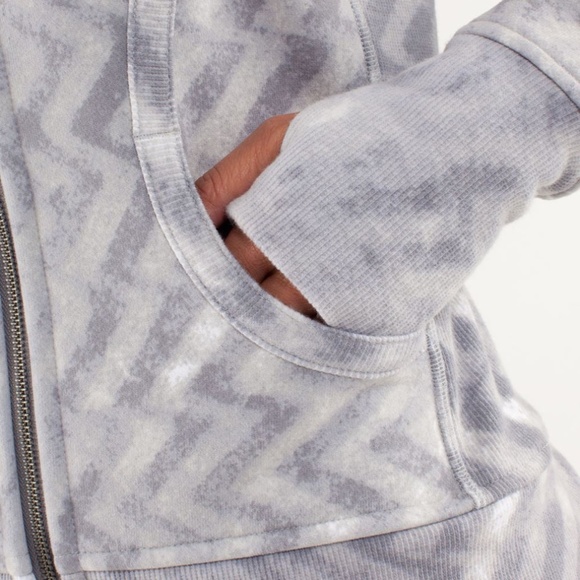 Lululemon Scuba Full Zip Hoodie Blazer Fossil/White - Picture 6 of 7